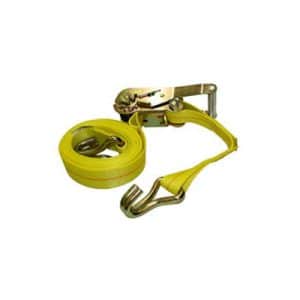 Tuff Grade RS-227 CE 2 Inch X 27 Ft Yellow Nylon Ratchet Tie-Down Strap 5000 Lbs WLL