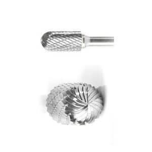SC-1-DC Cylindrical With Radius Cut Double Cut Carbide Burr 1/4 Shank 1/4 DIA 5/8 LOC
