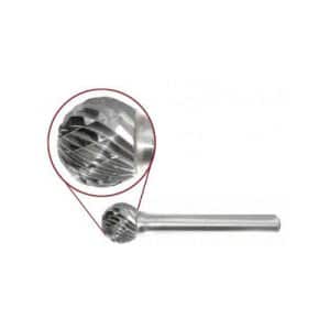 SD-5-DC Ball Double Cut Carbide Burr 1/4 Shank 1/2 DIA 7/16 LOC
