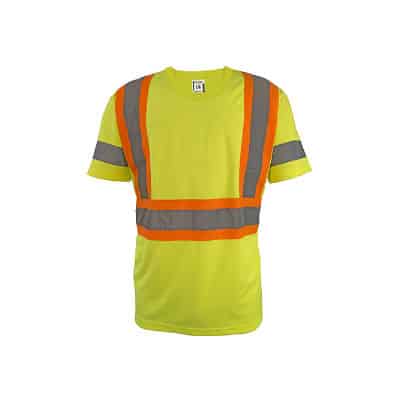 Coolworks TS1104-LYL 4X-Large High Visibility Moisture Wicking T Shirt Lime / Yellow