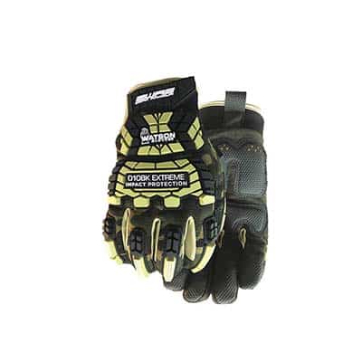 Watson 010BK Extra Large Extreme Padded Palm Rubber Backing Anti-Vibration  Gloves