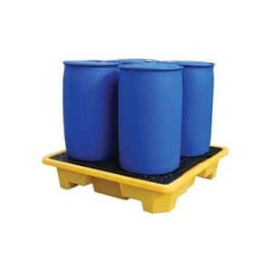 Yellow 4 Drum Spill Pallet SJ-110-006