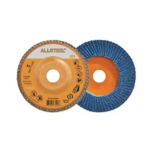 Walter 06-W 454 4 1/2 X 5/8-11 40 Grit Allsteel Spin-On Flap Zirconia Alumina Disc