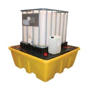 Yellow 1 Drum IBC Spill Pallet 66 Inch X 66 Inch X 27.5 Inch SJ-510-001