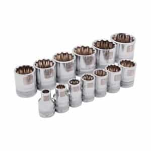 Dynamic D010002 3/8 Inch Drive 13 Piece 12 Point Standard Chrome SAE Socket Set