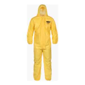 lakeland ChemMax 1 C1B528Y-M Medium Yellow Limited General Use Protective Hooded Coveralls