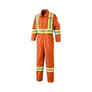 Pioneer 7702 Size 54 High Visibility Orange Fire Resistant Coveralls With Reflective Stripes V2540350