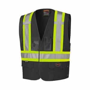 Pioneer 135 Small / Medium High Visibility Black Adjustable Safety Vest V1021570-S/M