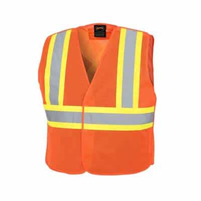 Pioneer 597P 2X-Large / 3X-Large High Visibility Orange Tear-Away Mesh Safety Vest V1030650-2/3XL