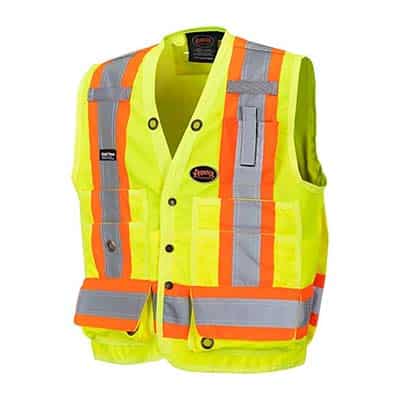Pioneer 6693 2X-Large High Visibility Yellow / Lime Surveyor's Safety Vest V1010140-2XL