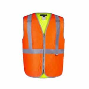Terra 116621 2X-Large Orange High Visibility Cooling Vest With Zipper