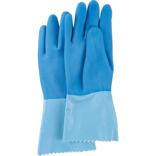 Mapa Blue-Grip Extra Large Natural Rubber Latex Gloves Knit Lined Size 9 45 Mil Thick