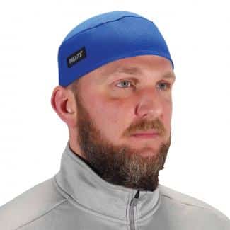 Ergodyne Chill-Its 6630 Blue High Performance Skull Cap With Terry Cloth Sweatband