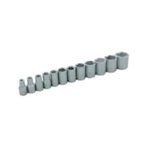 Gray 19012 1/4 Inch Drive 12 Piece 6 Point Standard Chrome Metric Socket Set
