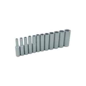 Gray 19212 1/4 Inch Drive 12 Piece 6 Point Deep Chrome Metric Socket Set