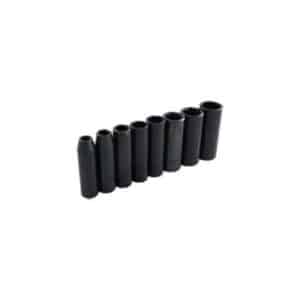 Gray 25058 3/8 Inch Drive 8 Piece 6 Point Deep SAE Impact Socket Set