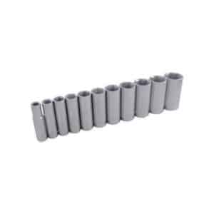 Gray 25211 3/8 Inch Drive 11 Piece 6 Point Deep Chrome SAE Socket Set