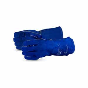 Endura 505BU Large Deluxe Blue Split Cowhide Leather Welder's Glove Fully Lined