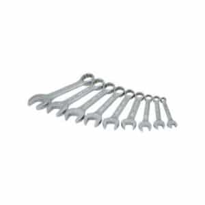 Gray 63809 9 Piece SAE Stubby Combination Wrench Set 12 Point Chrome 1/4 Inch To 3/4 Inch
