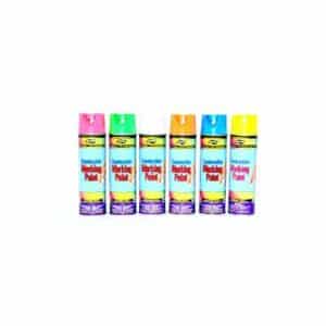 Aervoe 258 Hi Vis Yellow Upside-Down Construction Marking Paint 20oz Aerosol