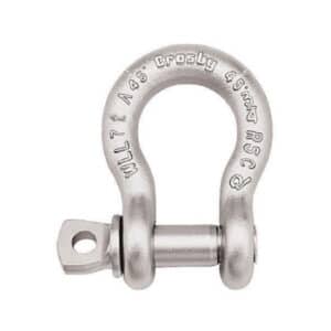 Crosby G-209A 5/8 Forged Alloy Screw Pin Anchor Shackle 5 Ton WLL Galvanized 1017516