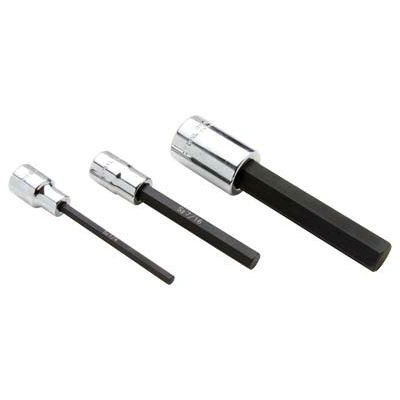 Gray DW8XL 1/2 Inch Drive 1/4 Inch Hex Head SAE Chrome Socket 3.45 Inch Long Bit