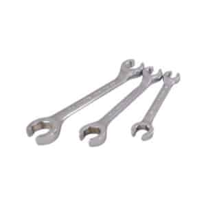 Gray FL3S 3 Piece 6 Point SAE Chrome Flare Nut Wrench Set 3/8 Inch To 11/16 Inch