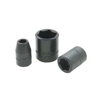 Gray MTP10 3/8 Inch Drive 6 Point 10 mm Black Impact Socket
