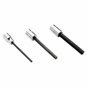 Gray MTW4L 3/8 Inch Drive 4 mm Hex Head Chrome Socket 70 mm Long Bit