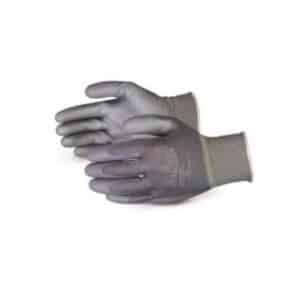 Superior Touch S13GPPU Size 7 13 Gauge Polyurethane Palm Coated Task Glove String-Knit Grey Polyester