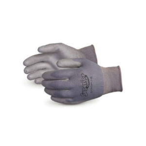 Superior Touch S13GPU Size 11 13 Gauge Nylon Knit Task Glove Grey Polyurethane Palm Coated