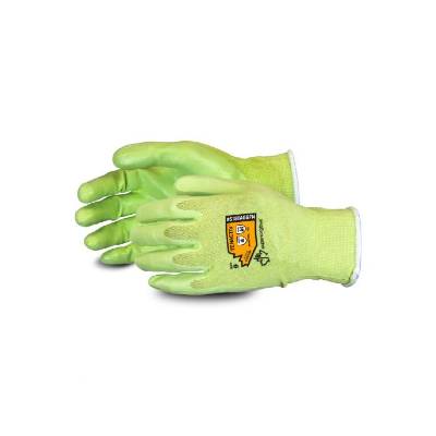 TenActiv S18TAGGFN Size 9 18 Gauge High Visibility Green Composite Cut Resistant Knit Foam Nitrile Palm Coated Glove