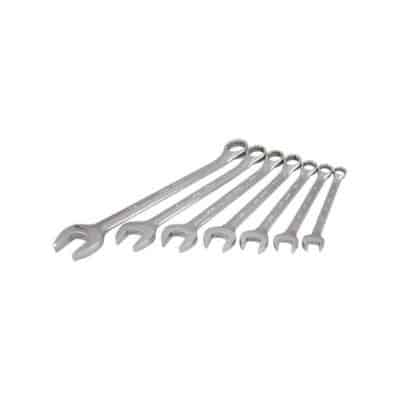 Gray TU7 7 Piece SAE Combination Wrench Set 12 Point Chrome 7/16 Inch To 7/8 Inch