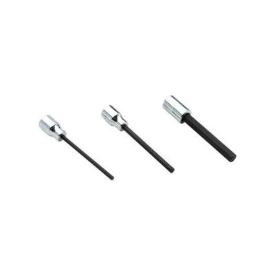 Gray TW4L 3/8 Inch Drive 1/8 Inch Hex Head SAE Chrome Socket 3 Inch Long Bit