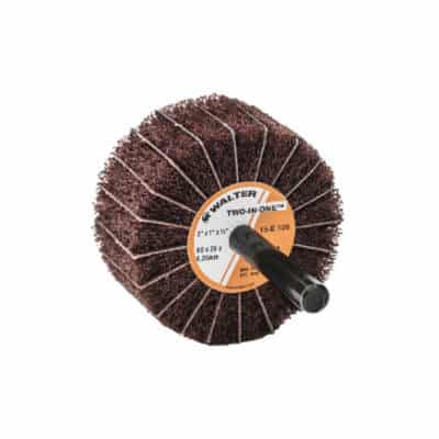 Walter 15-E 166 3 Inch X 1 3/4 Inch Extra Fine Grit Two-In-One Mounted Flap Wheel