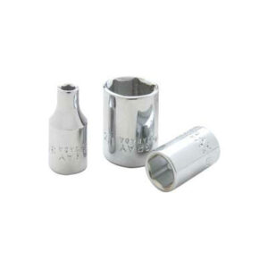 Gray V12 1/4 Inch Drive 6 Point 3/8 SAE Chrome Socket