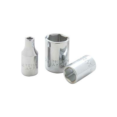 Gray V12 1/4 Inch Drive 6 Point 3/8 SAE Chrome Socket