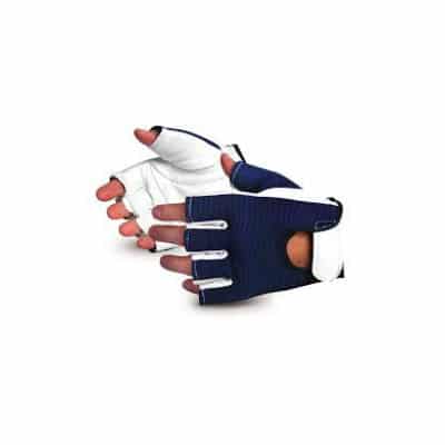 Vibrastop VIBGHFV Medium Goatskin Leather Palm Half Finger Anti Vibration Glove