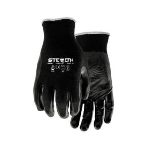 Watson 390-S Size 7 Stealth Original Nylon Knit Nitrile Palm Coated Glove
