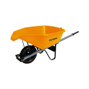Garant C6PSP 6 Cubic Foot Contractor Poly Tray Wheelbarrow With Steel Handles 02373
