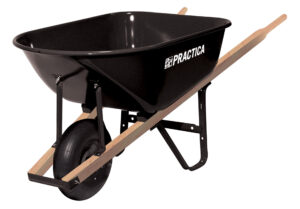 Garant S6 6 Cubic Foot Steel Tray Wheelbarrow With Wood Handles 01306