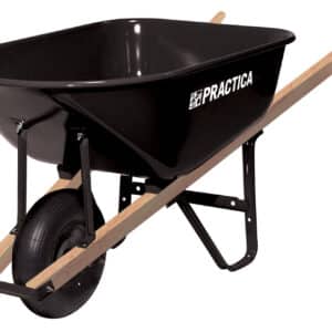 Garant S6 6 Cubic Foot Steel Tray Wheelbarrow With Wood Handles 01306