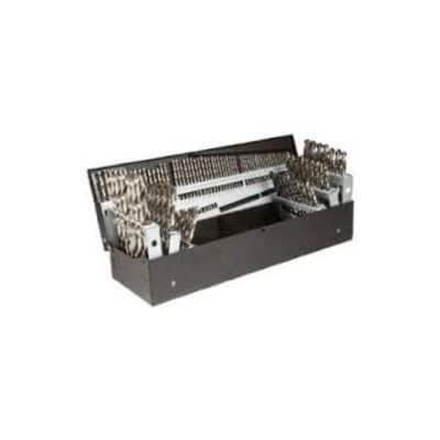 Precision Twist C115COMBP 115 Piece Bright High Speed Steel Jobber Drill Set Letters, Numbers & Fractional 090123