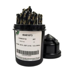 Precision Twist 321MDSET29 29 Piece High Speed Steel Mechanics Length Drill Bit Set 135 Degree Split Point With 3 Flats