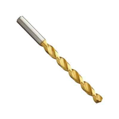 Precision Twist QC21GM 9.5mm TiN Coated High Speed Steel Parabolic Flute Jobber Drill 135 Degree Split Point 019895