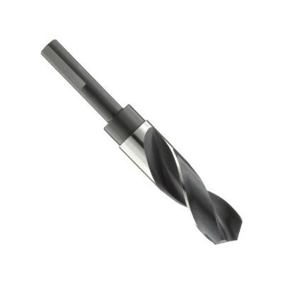 Precision Twist R57 1 7/64 Black & Bright High Speed Steel Reduced Shank Drill Bits 118 Degree - 1/2 Shank with 3-Flats 091571