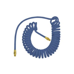 Topring 17.650.07 1/4X50FT Flexcoil Self-Storing Blue Polyurethane Air Hose With 1/4 Male Pipe Ends