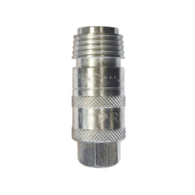 Topring 20.448 1/4 NPT Female Pipe Unisafe Universal Brass Safety Automatic 1/4 Industrial Coupler