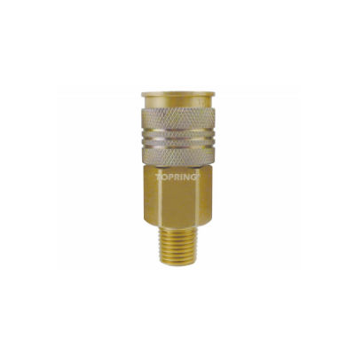 Topring 20.640 1/4 NPT Male Pipe Uniquik Universal Brass Automatic 1/4 Industrial Coupler