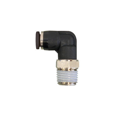 Topring 42.638 12mm OD X 3/8 BSPT Male Pipe Topfit Polymer Push-to-Connect Swivel Elbow